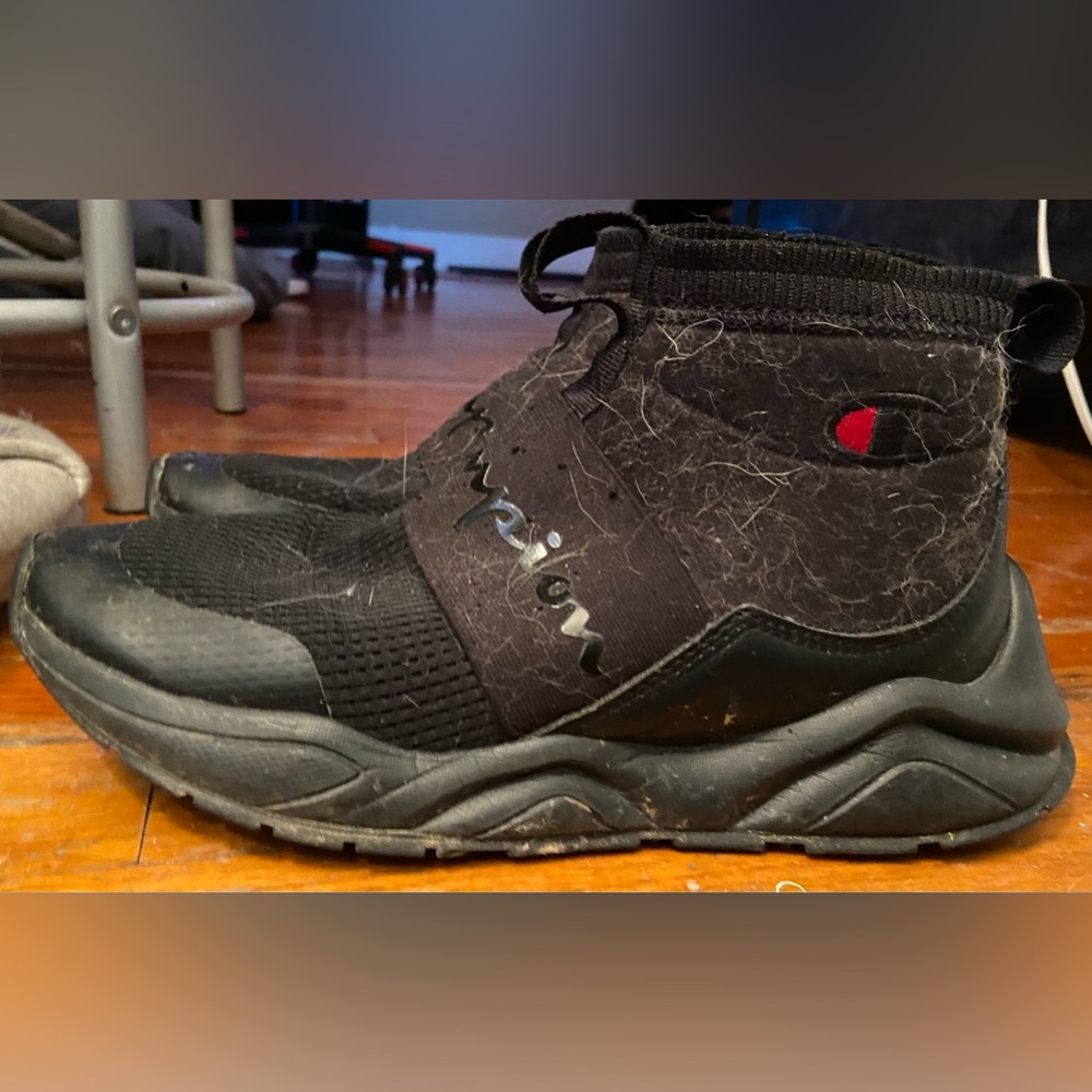 women's black champion high tops